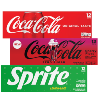 12-Pack Coca-Cola or Dr Pepper Products